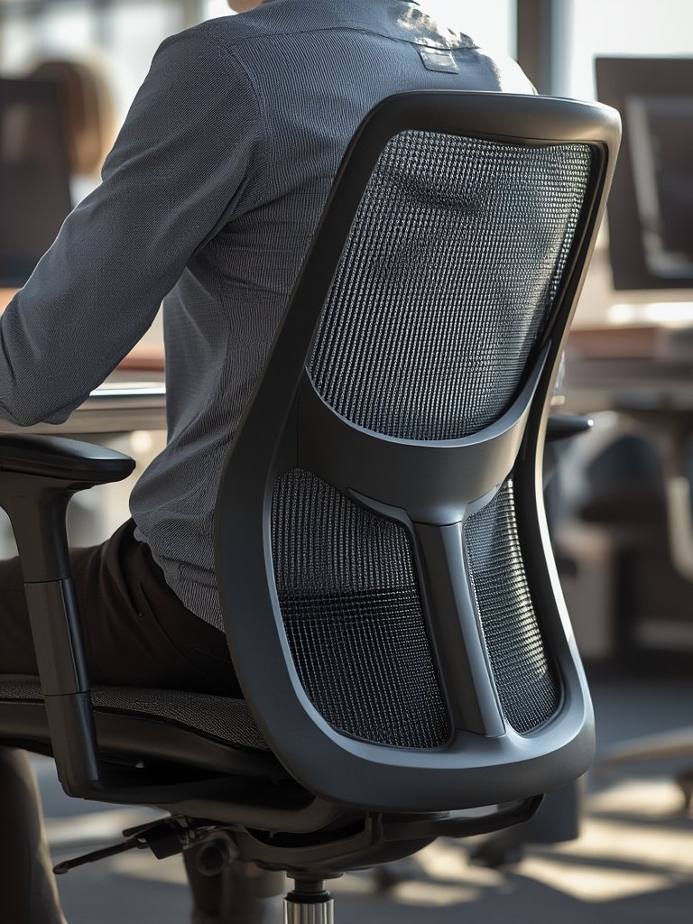 office desk chair with ergonomic chair and adjustable height in home office setting