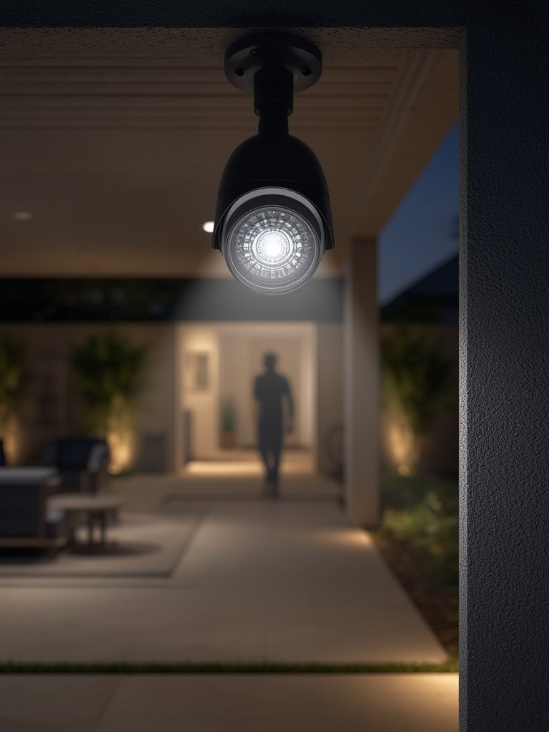 outdoor security setup can be improved with a floodlight camera