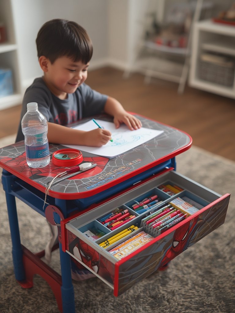 Spider-Man Desk: 2026 Ultimate Best Choice 2 Close-up of Spider-Man Desk storage bin