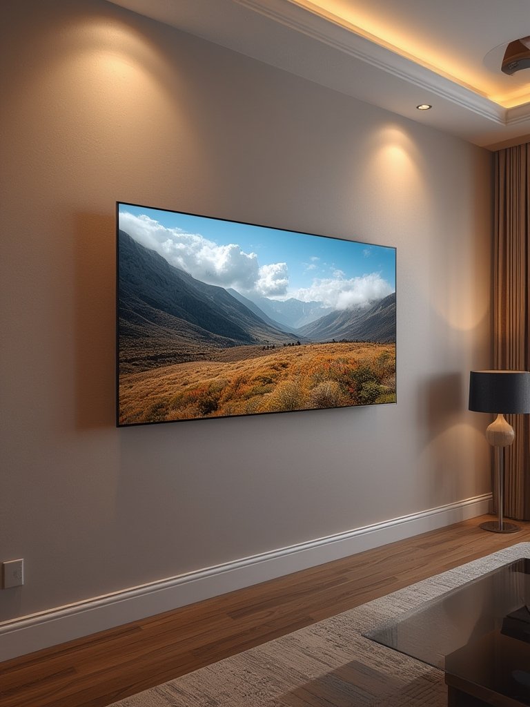 Close-up of the TV Mount showing VESA compatibility and robust construction