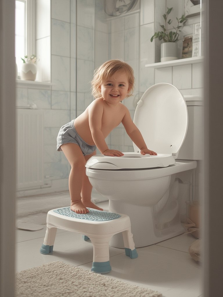 kids step stool for bathroom safety and potty training