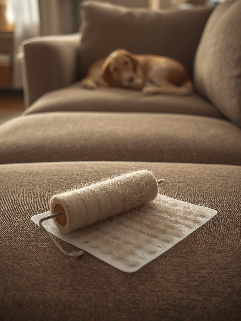 lint remover cleaning pet hair from car seat