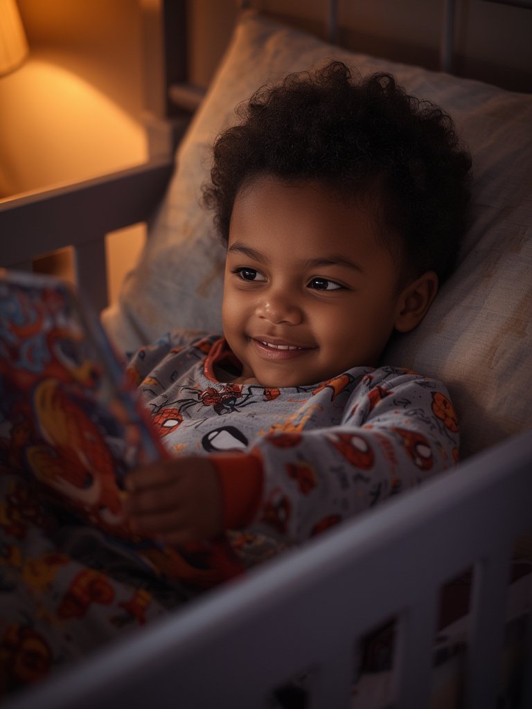 Close up of toddler bed details