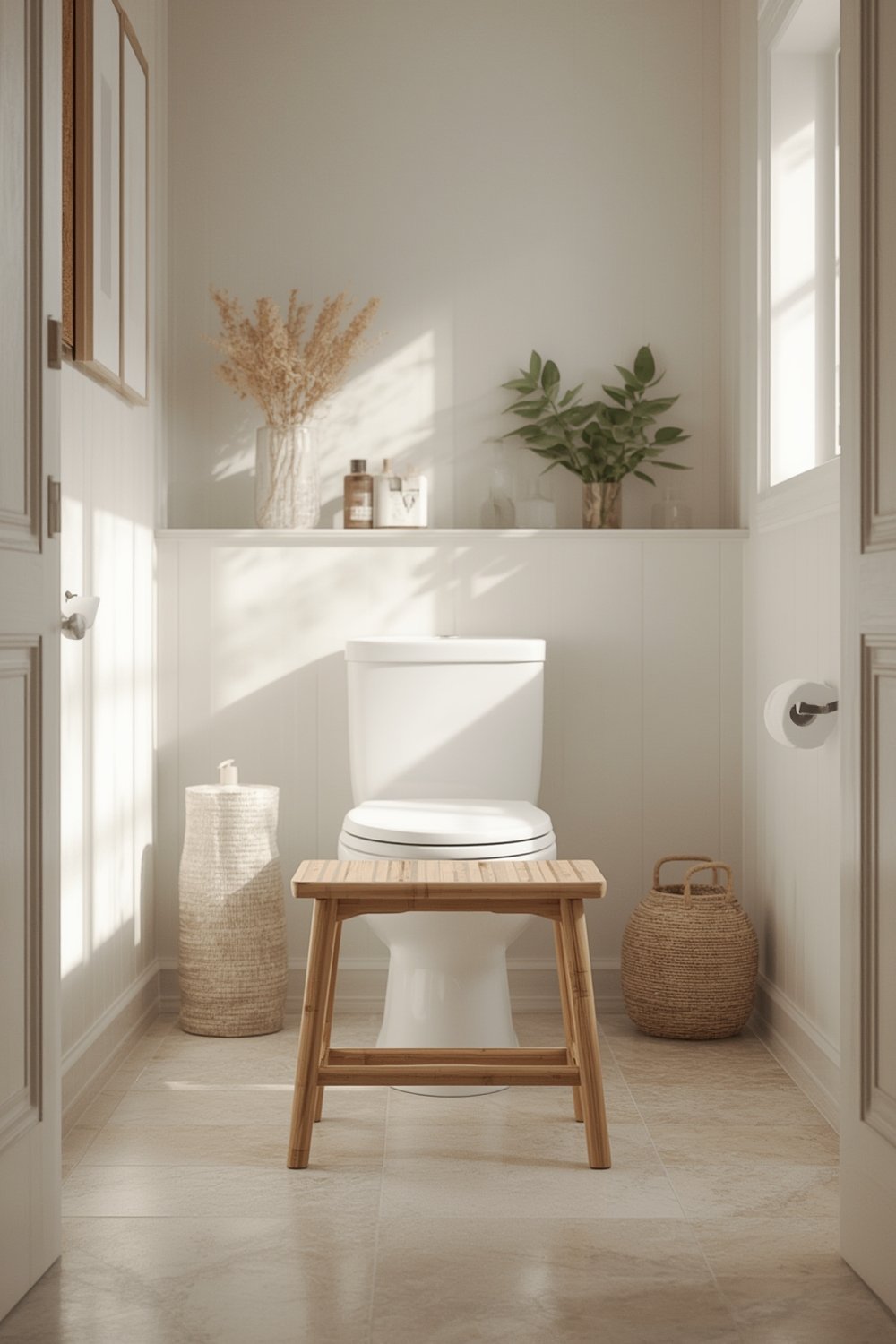 Toilet Stool: 7 Ultimate Steps For Amazing Bathroom Comfort in 2026 1 toilet stool in a modern bathroom with plant decor