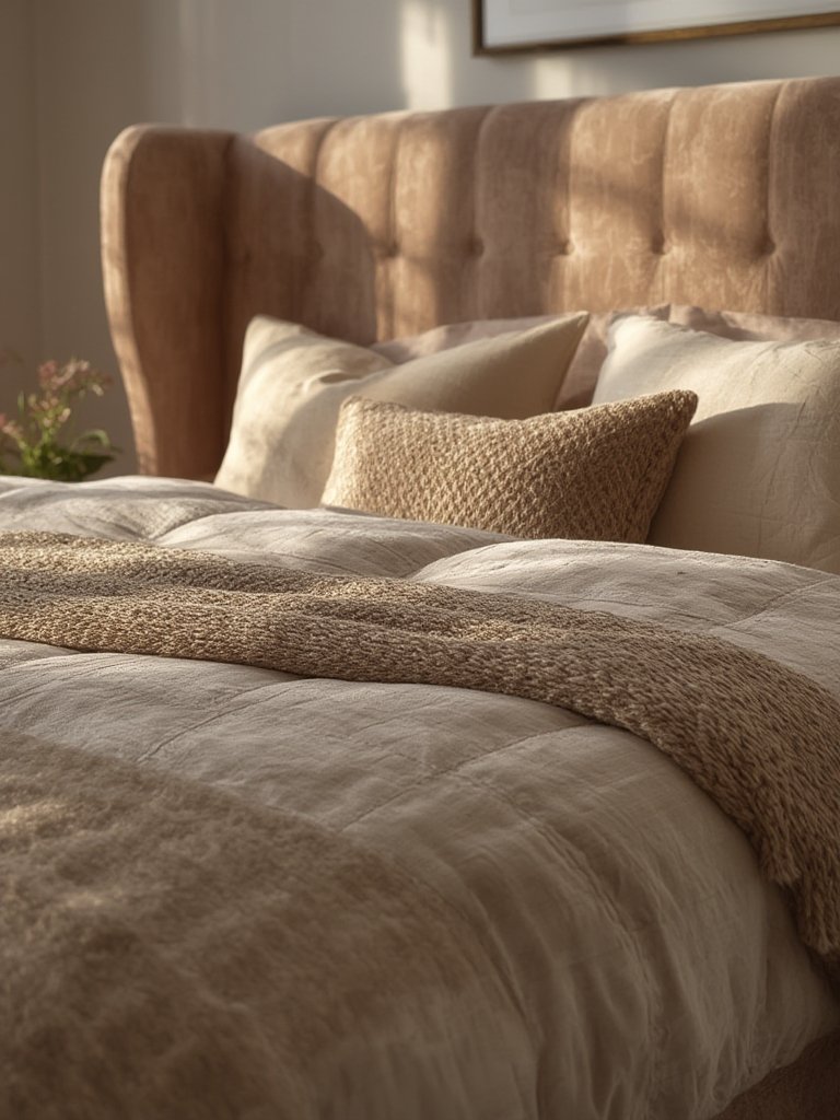 SHA CERLIN full size velvet bed with wingback headboard vertical channel tufting and white bed frame