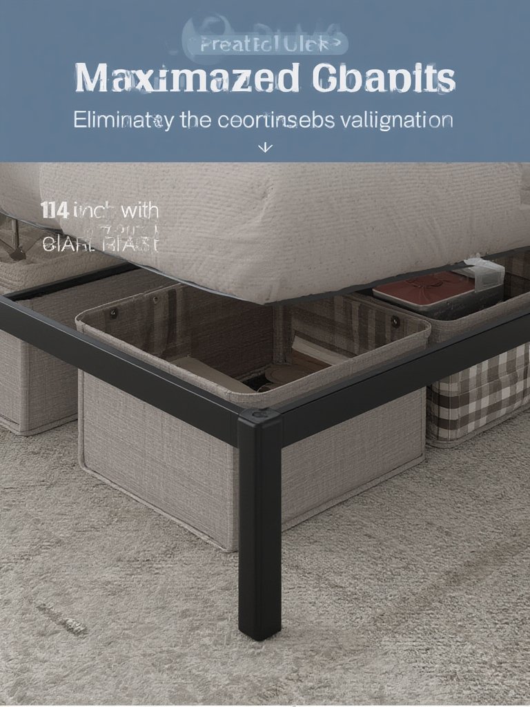 Close up of Queen metal bed details