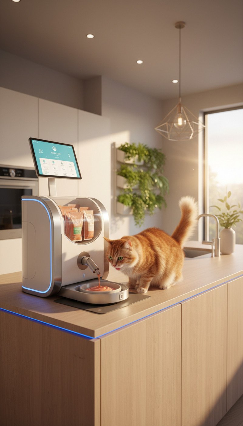 Robotic Wet Food Dispenser - Illustration 1