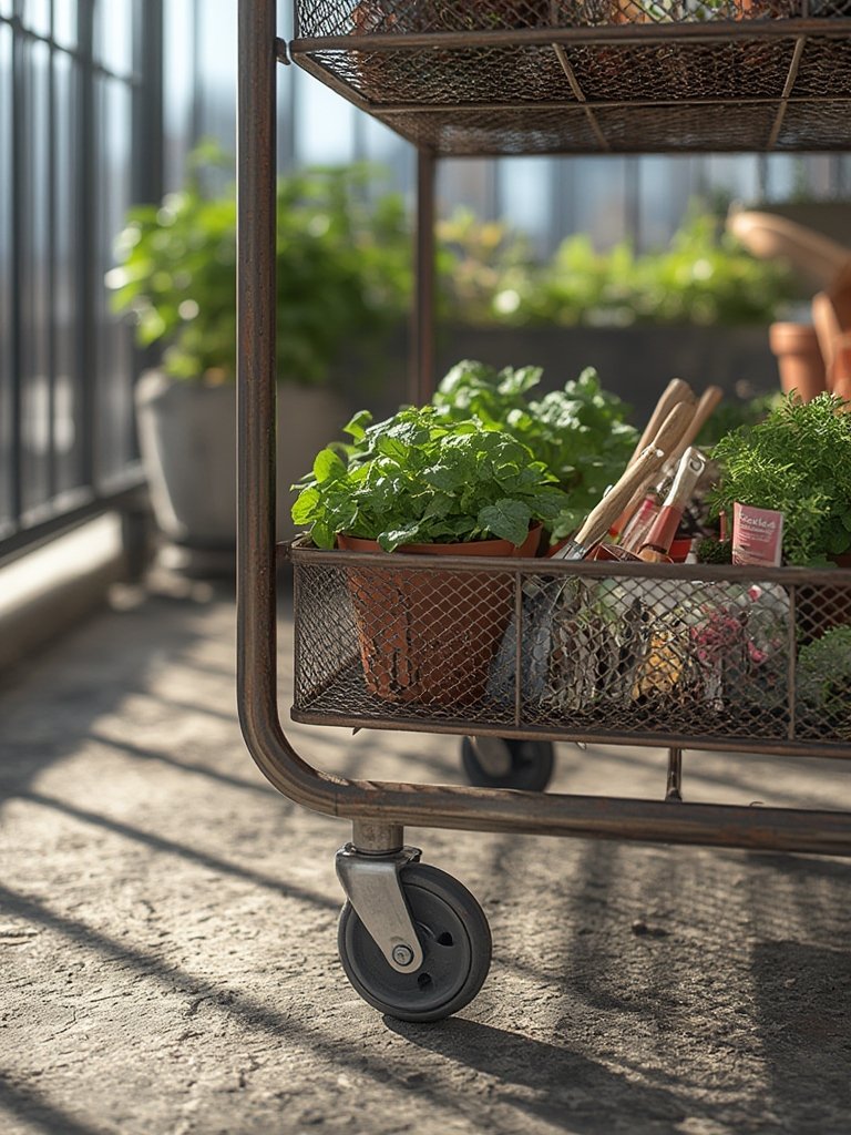 Close up of Utility Cart details