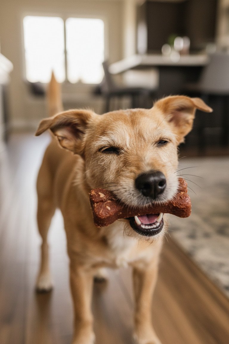 Close up of soft dog treats details