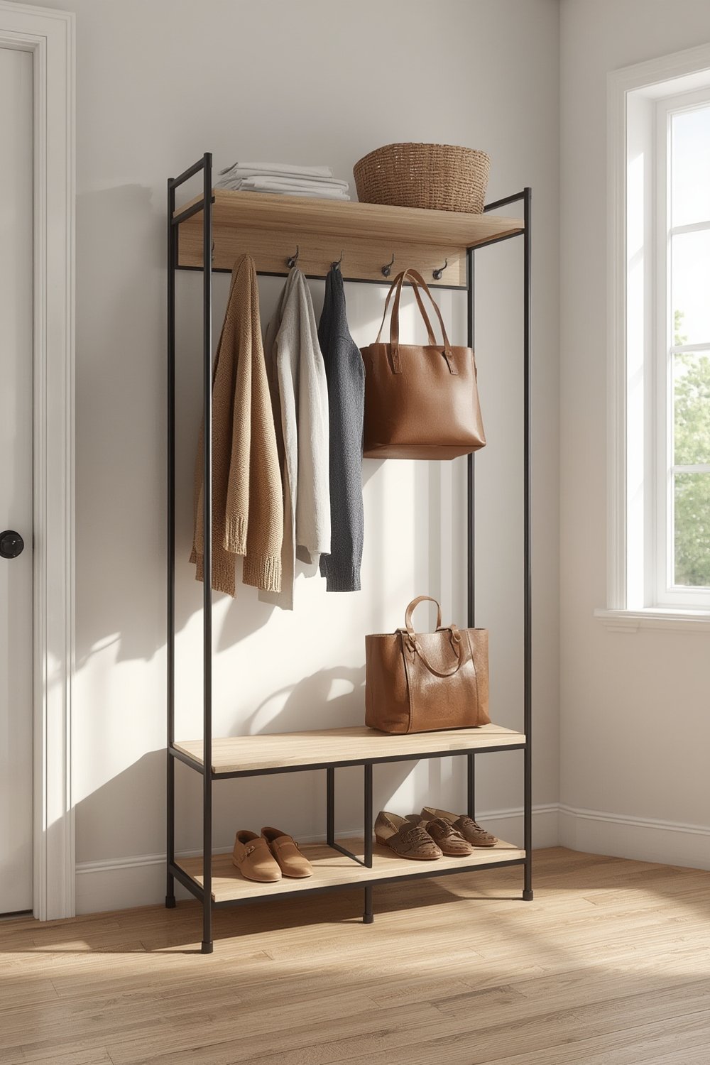 entryway hall tree display