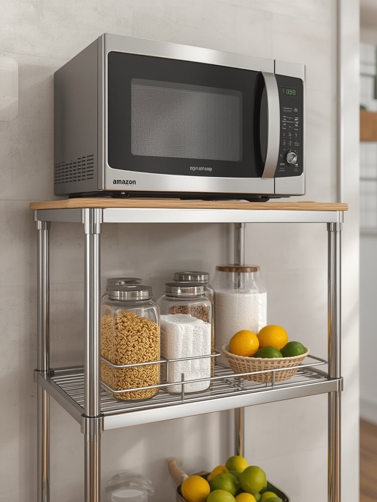 Close up of kitchen cart details