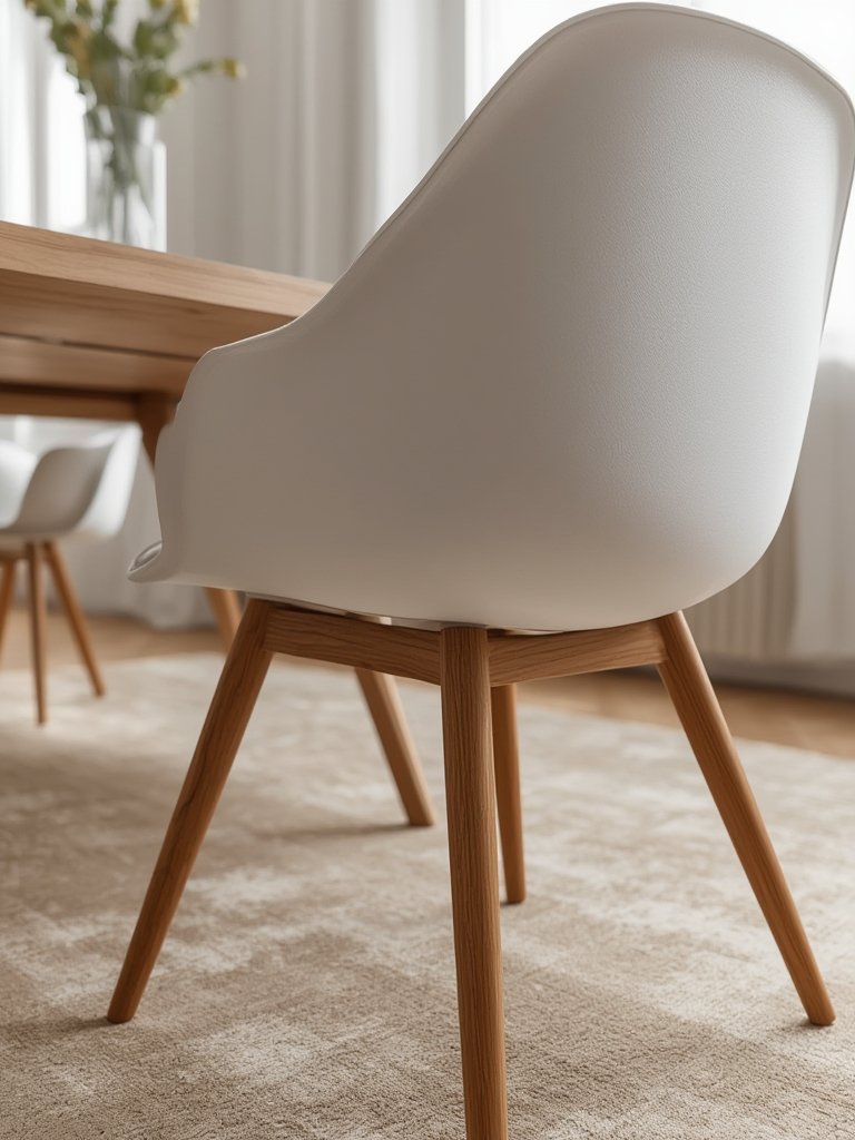 Close up of modern dining details