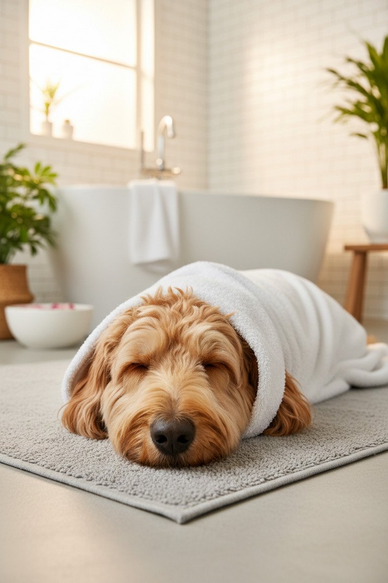 Close up of dog itch relief details