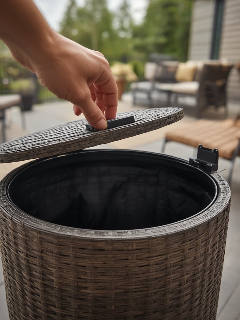 Outdoor Trash Can: 2026 Proven Best Solution 2 Close up of outdoor trash can details