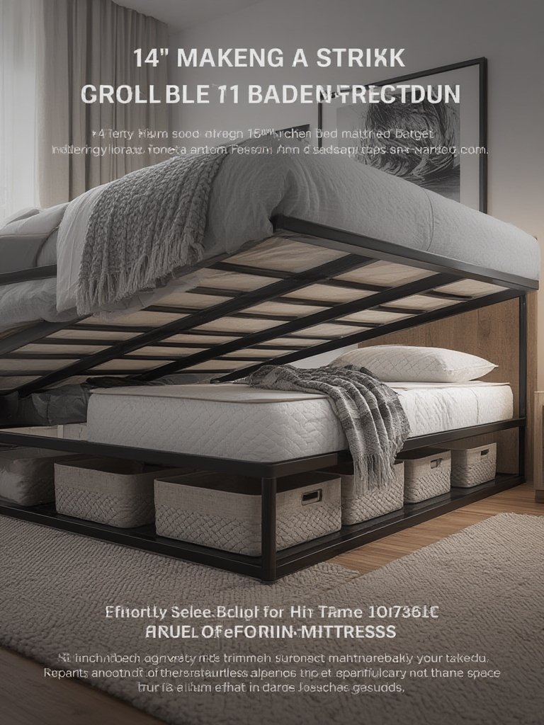 Close up of queen bed details