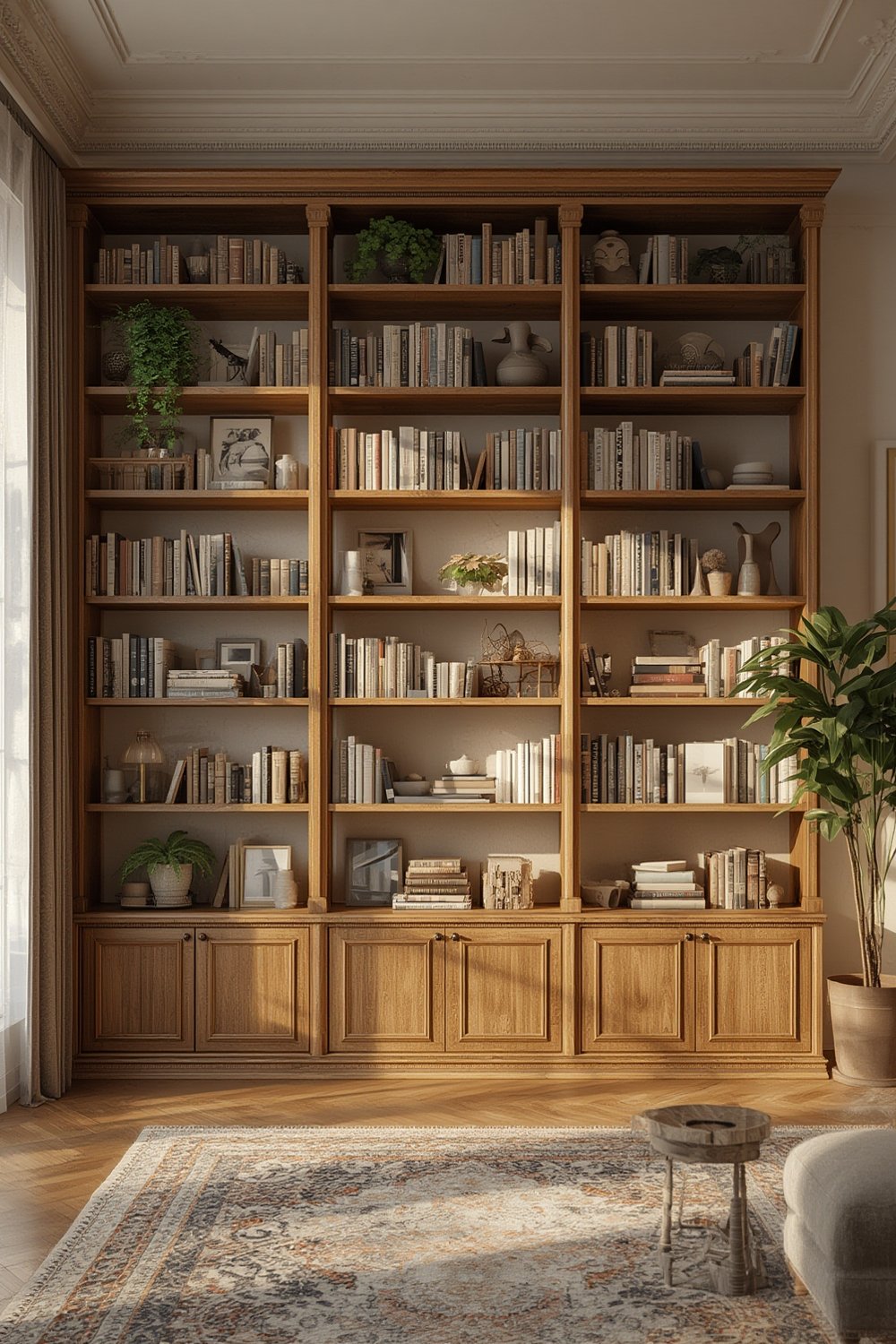 tall bookcase display