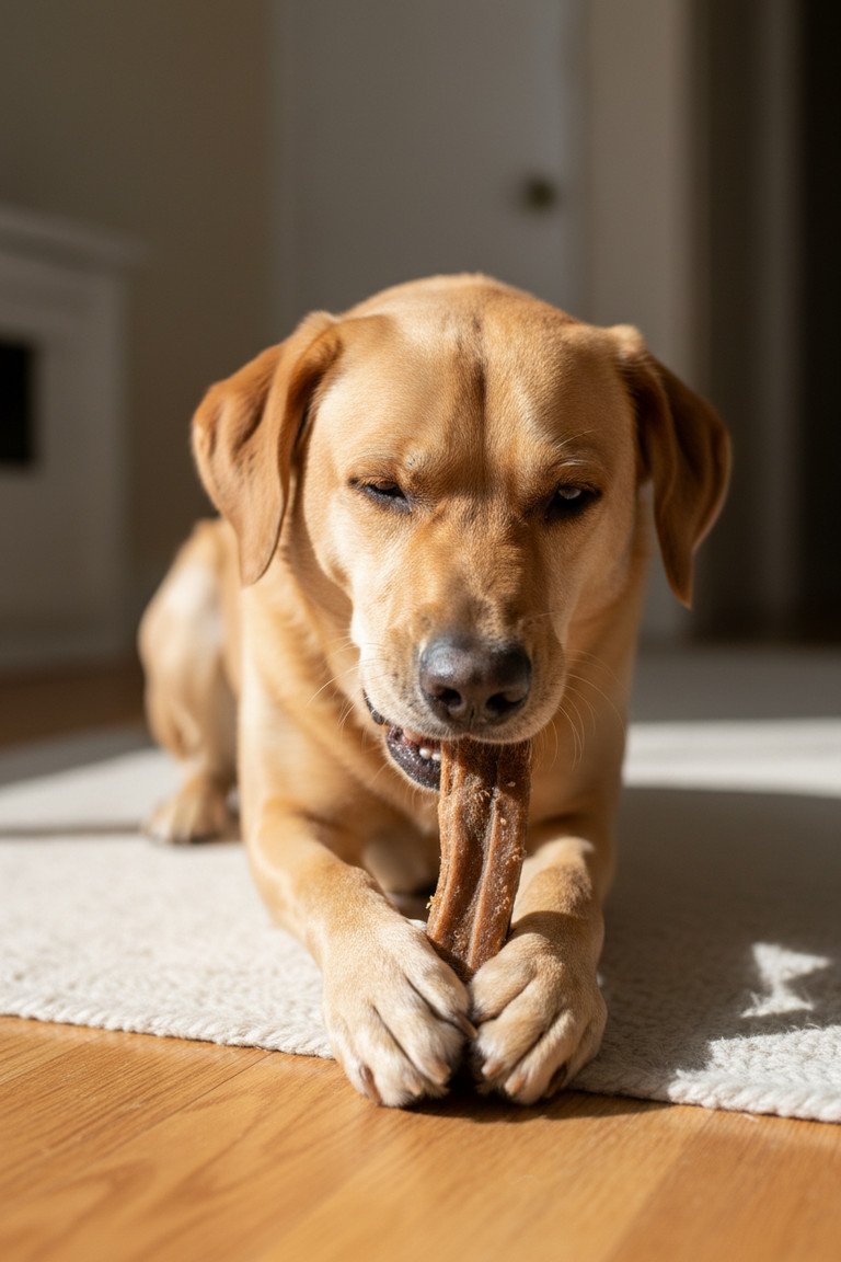 Close up of bison chews details