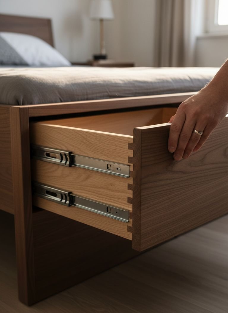 bed frame with storage drawers - Illustration 2
