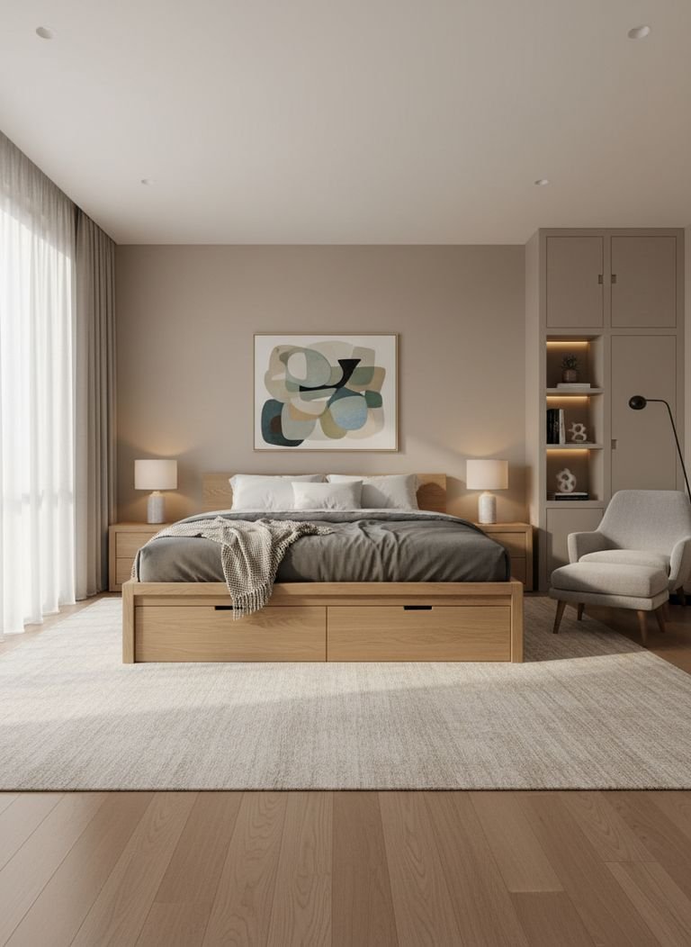 bed frame with storage drawers - Illustration 3