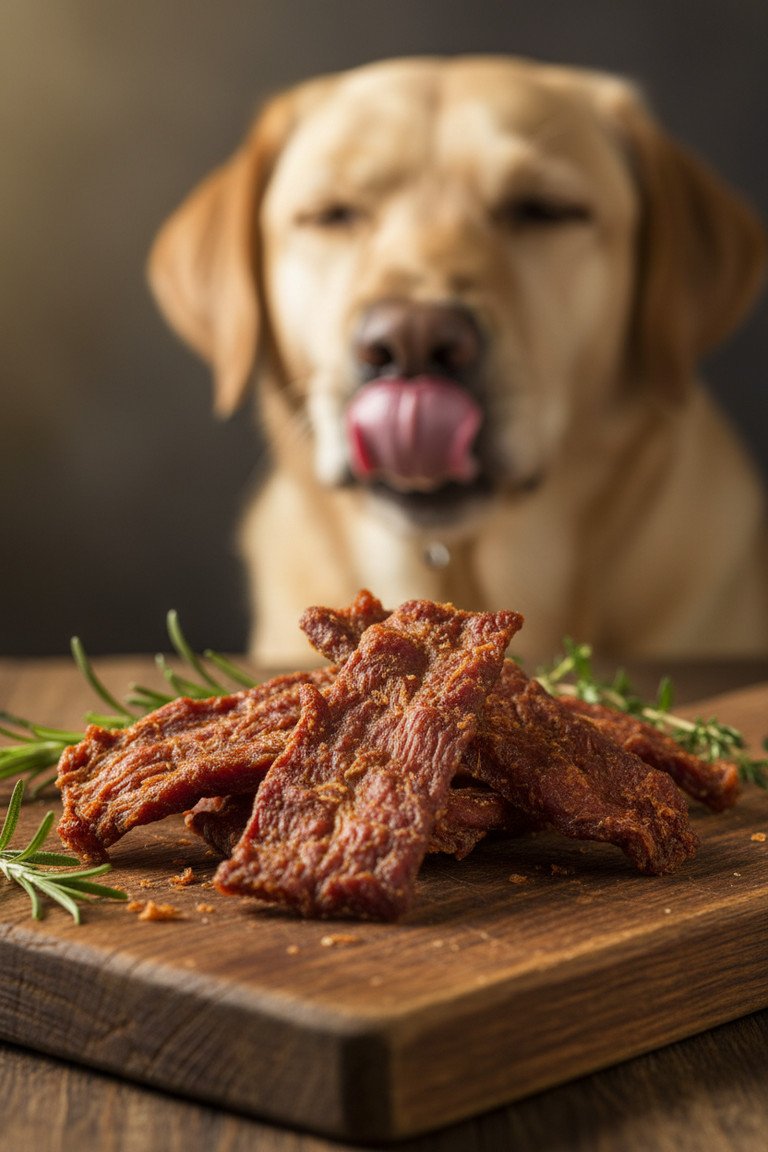 Close up of jerky treats details