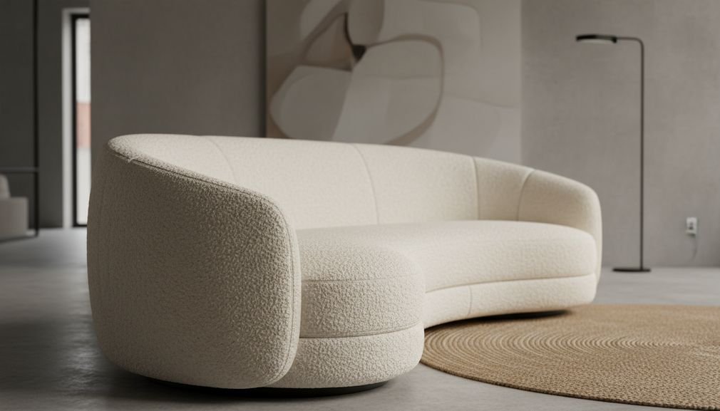 curved sofa living room