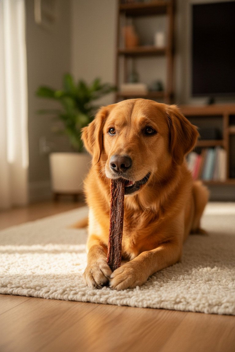 Close up of beef treats details