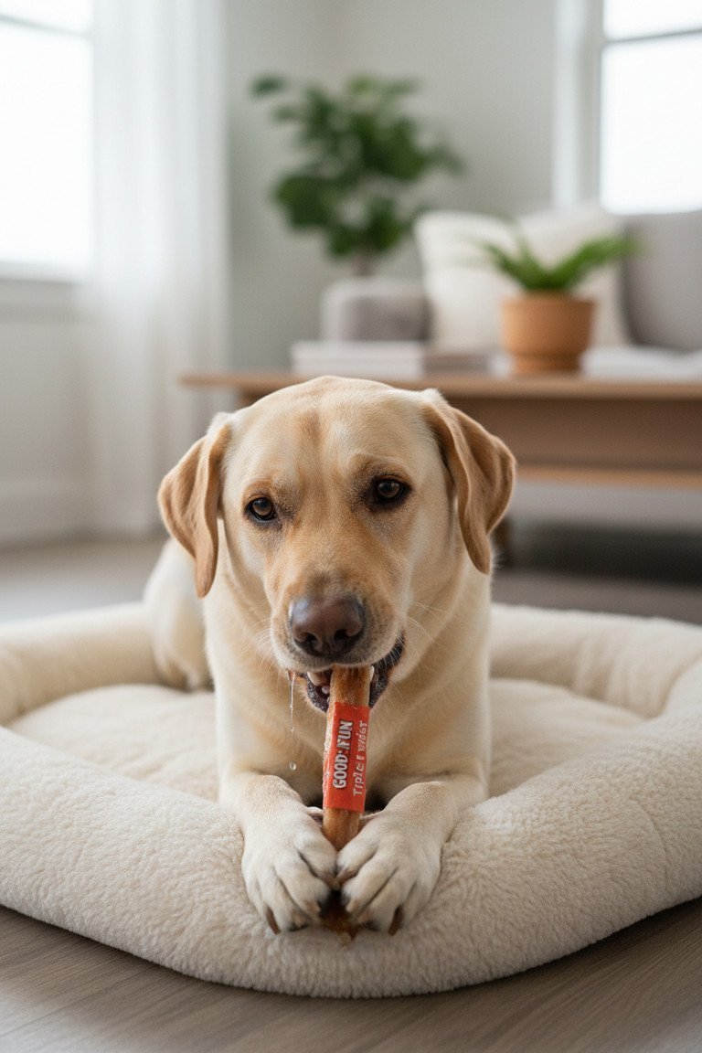 Close up of rawhide twists details