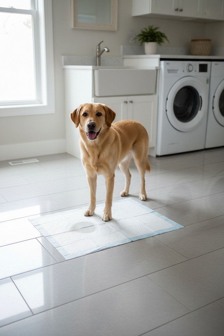 Close up of potty pads details