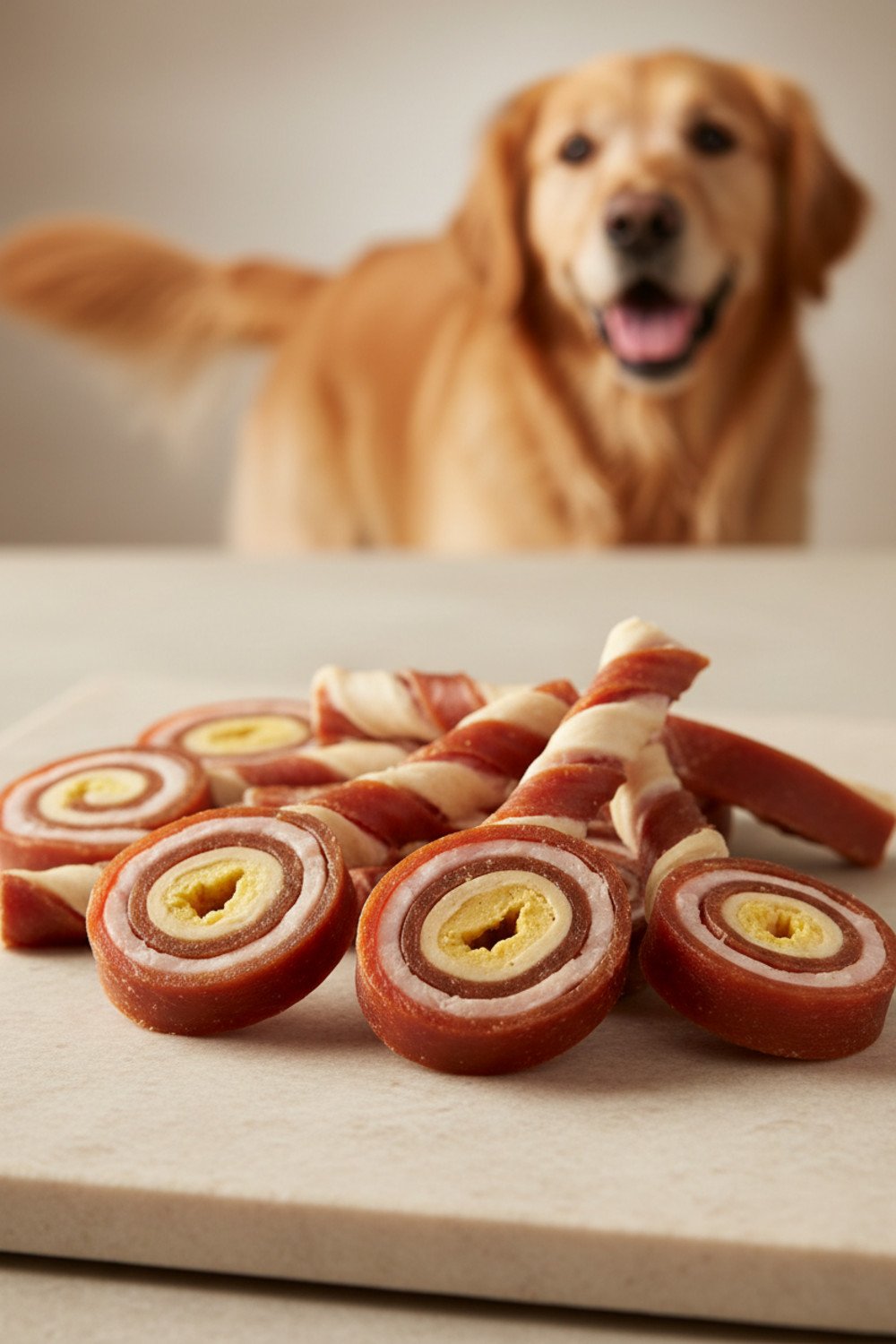 rawhide twists display